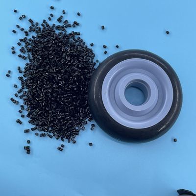 TPU GRS Materiały poddane recyklingowi Polyuretanu Czarne Pellety Termo Plastikowe